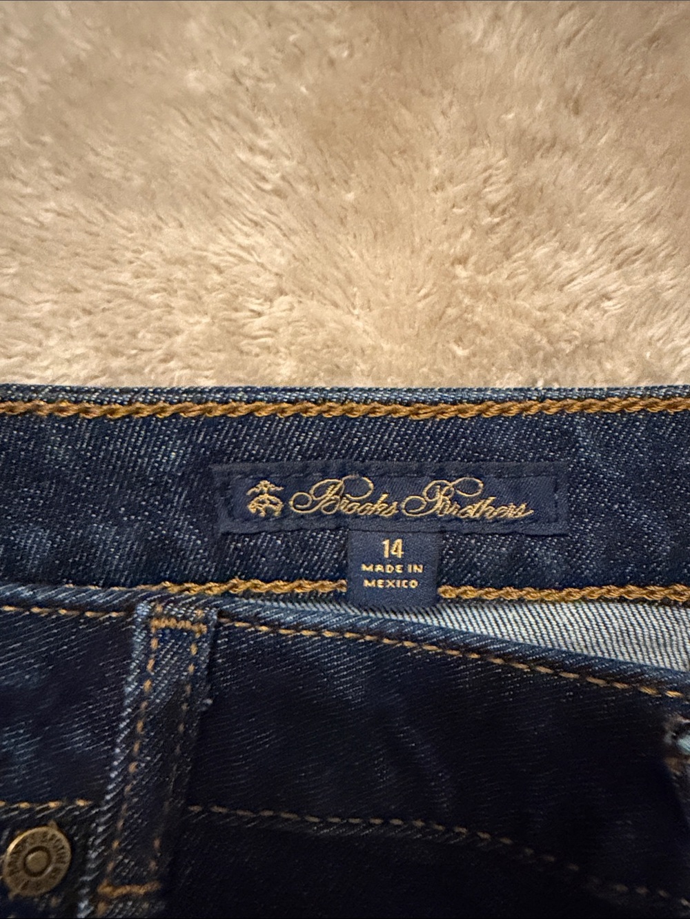 Brooks Brothers Women's Dark Blue Straight-Leg Jeans View 2